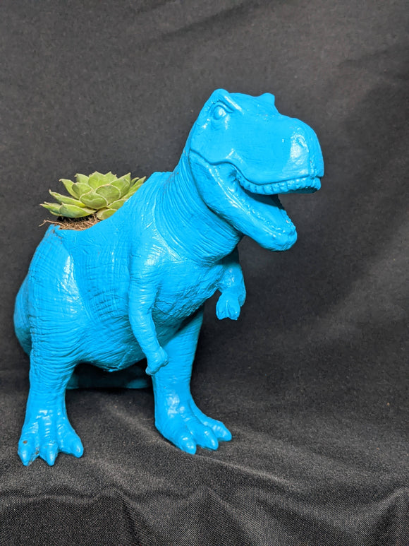 T Rex Hand Crafted Resin Planter