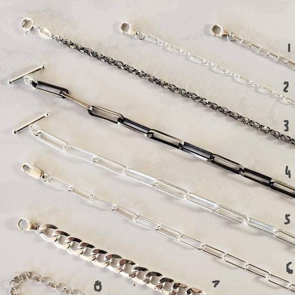 GIA Necklaces - Various chains Sterling Silver