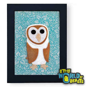 Harriett the Barn Owl Framed