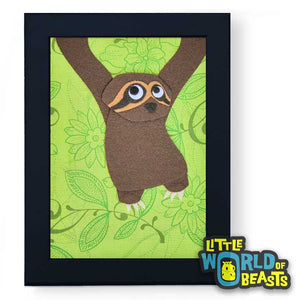 Gracie the Sloth Framed