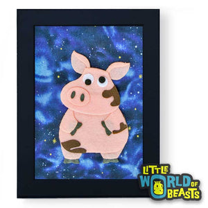 Sir Francis the Pig Framed