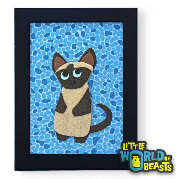 Genevieve the Siamese Cat Framed