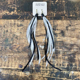 Pirate Feather Earrings - Silver