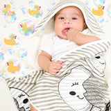 Moon Phases Hooded Baby Towel