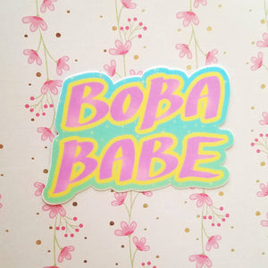 Boba Babe Logo Vinyl Sticker