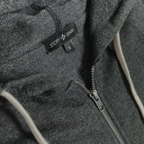 Pixelize Long Sleeve Zippered Hoodie (Charcoal Grey)