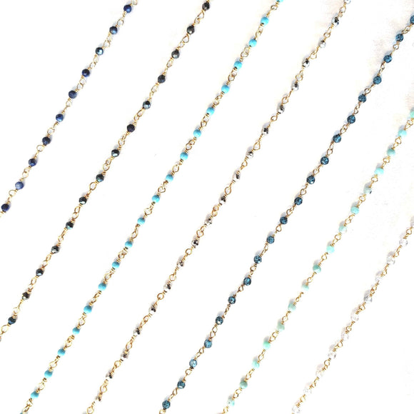 ORBIT Satellite Chains: 14K Gold-Filled with Stones