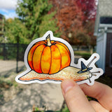Pumpkin Snail Witch Halloween Sticker