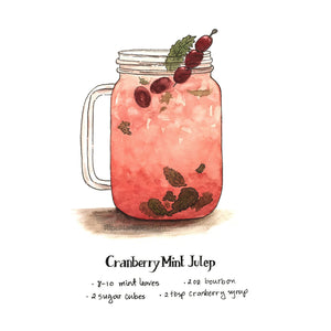 Cranberry Mint Julep art print