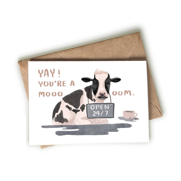 Milk Factory Cow New Mom Card