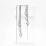 Diamond Shape Threader Earrings