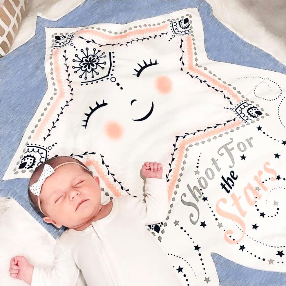 Star shaped baby new arrivals blanket
