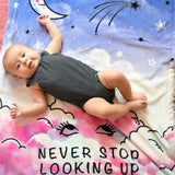 Never Stop Plush Baby Blanket