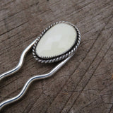 Moonstone Magic Hairpin in Sterling Silver Active Photos