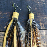 Pirate Feather Earrings - Gold
