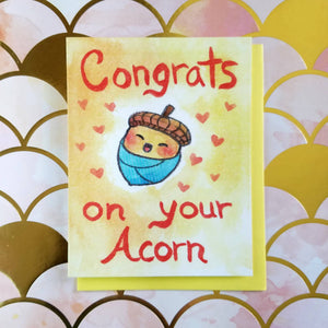Congrats Acorn Greeting Card