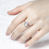 Oval White Fire Opal Ring