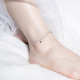 Heart Double Chain Layered Anklet
