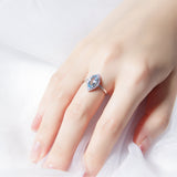 Blue Topaz Marquise Ring