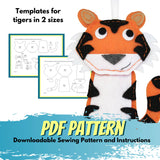 Tiger – Felt Animal Ornament Pattern