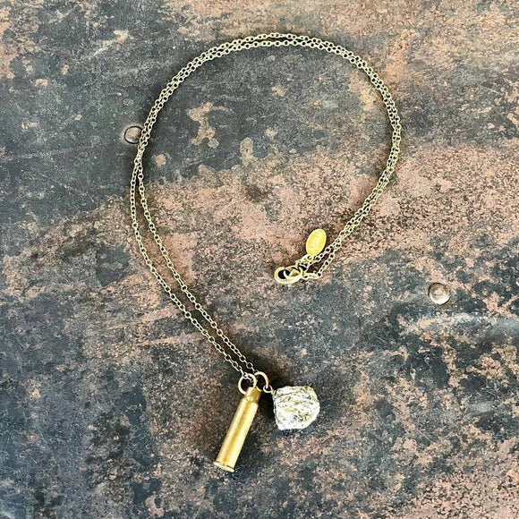 Fool's Gold and Bullet Necklace