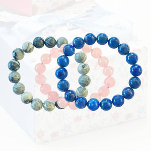Jewelry to Repel Negativity: Lapis Lazuli, Jasper and Rose Quartz Bracelets