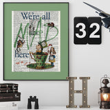 We're All Mad Here Dictionary Print