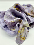 Purple and Yellow Silk Bandana scarf