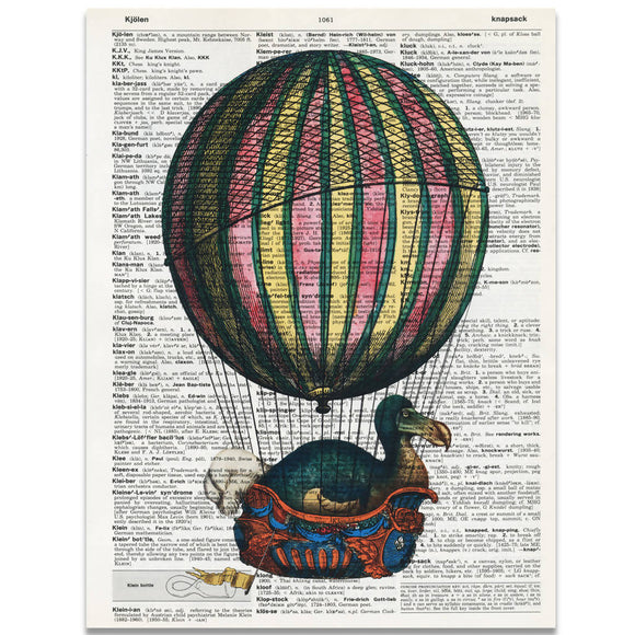 Dodo feels kind of bad that everyone thought he was extinct, when really he just got carried away with his new hot air balloon hobby Dictionary Print