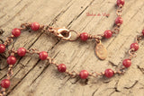 Red coral and copper artisan necklace.