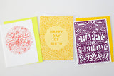 3 Card Set: Floral birthday cards