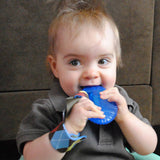 Baby Rattle Holder Angelic Blue Argyle Loopy