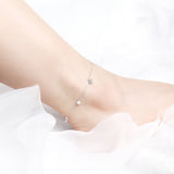 Leaf and Pearl Anklet
