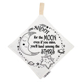 Star Moon Lovey Mini Blanket with Removable Teething Ring
