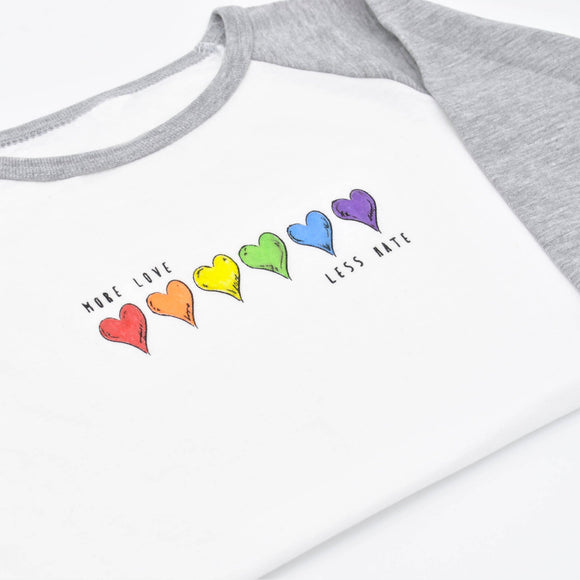 More Love Less Hate Heart Design