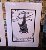 The Hanged Man Tarot Card Bat Art Print