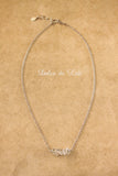 Herkimer diamond silver necklace.