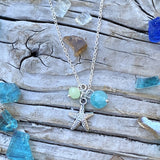 Jewelry Inspired by the Sea: Starfish Ocean Charm Necklace with Ocean Foam Crystals