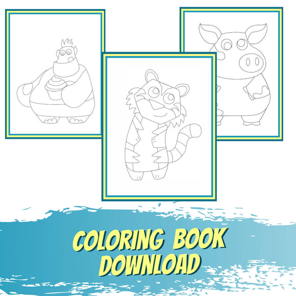 Simple Line Art - 24 Downloadable Coloring Pages