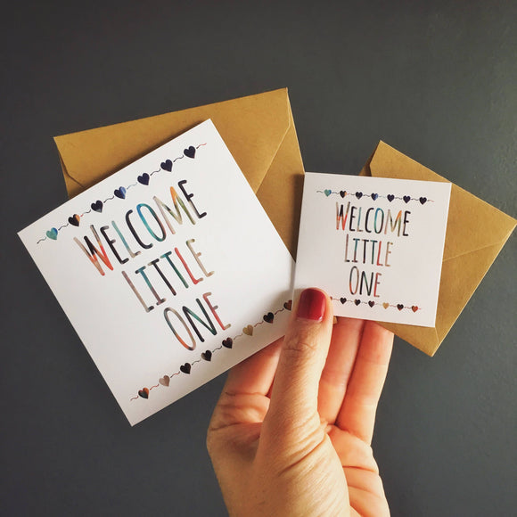 Welcome Little One - New Baby Greeting Card