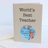 World's Best Teacher Mini Map Card