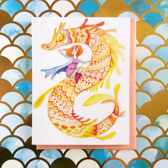 Patterned Sea Dragon Greeting Card