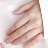 Pink Teardrop Stone Ring