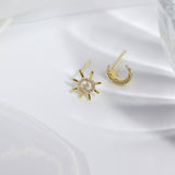 Moon Star Sun Mismatched Earrings