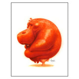 "Le Penseur" (The Thinker) Hippo Print