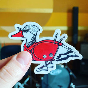 Punk Duck Bird Sticker
