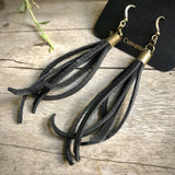 Mini Tassel Earrings - Black