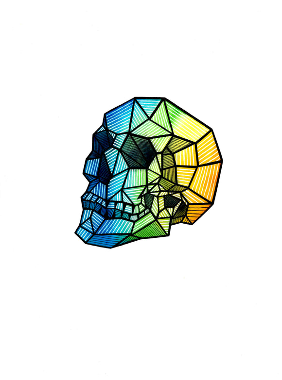 Geometric Skull Art Print