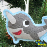 Vinnie the Narwhal Ornament