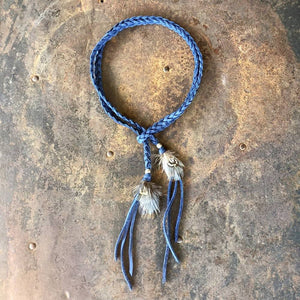 Leather Wrap Accessory - Blue